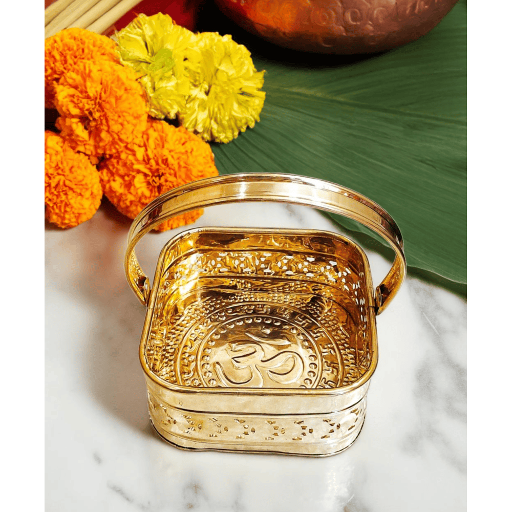 Brass Flower Basket