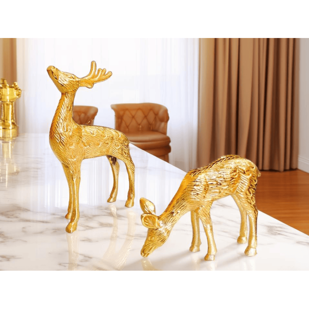 Metal Deer Set Showpiece