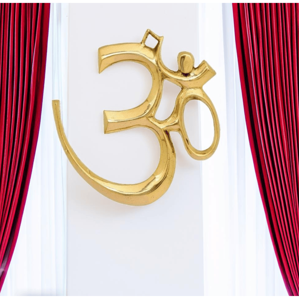 Brass OM Wall Hanging Sculpture