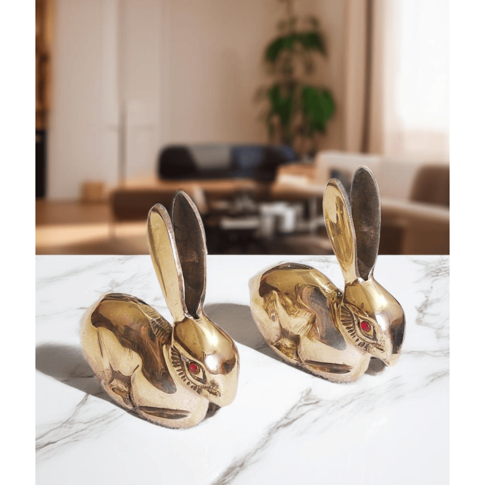 Pure Brass Rabbit Pair Vastu