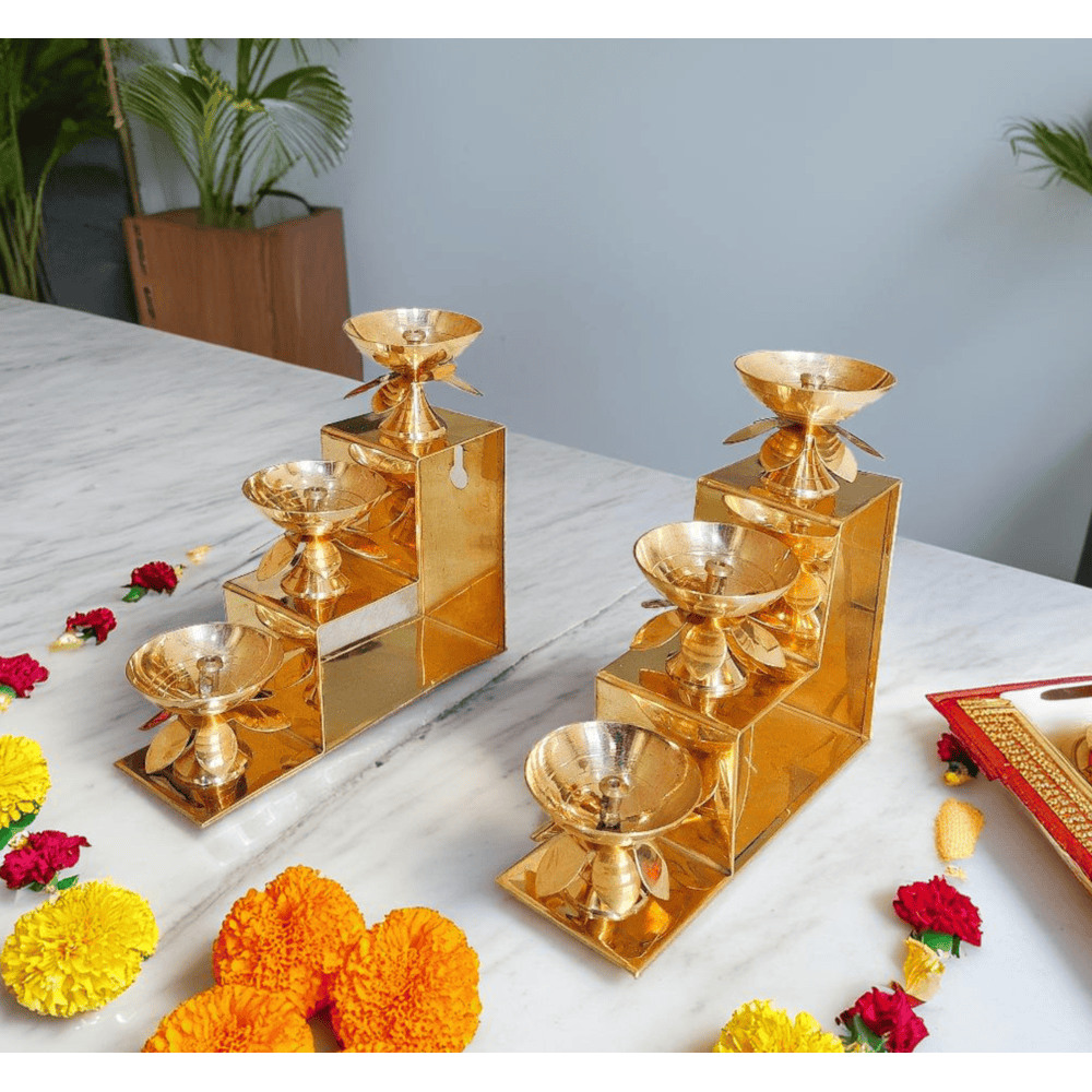 Metals Pure Brass Diya for Puja