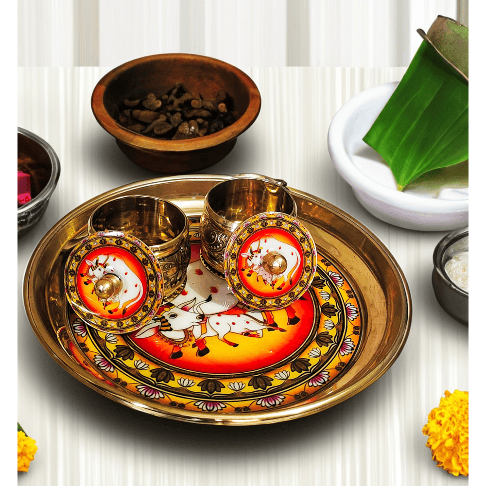 Traditional Handcrafted Brass Thali