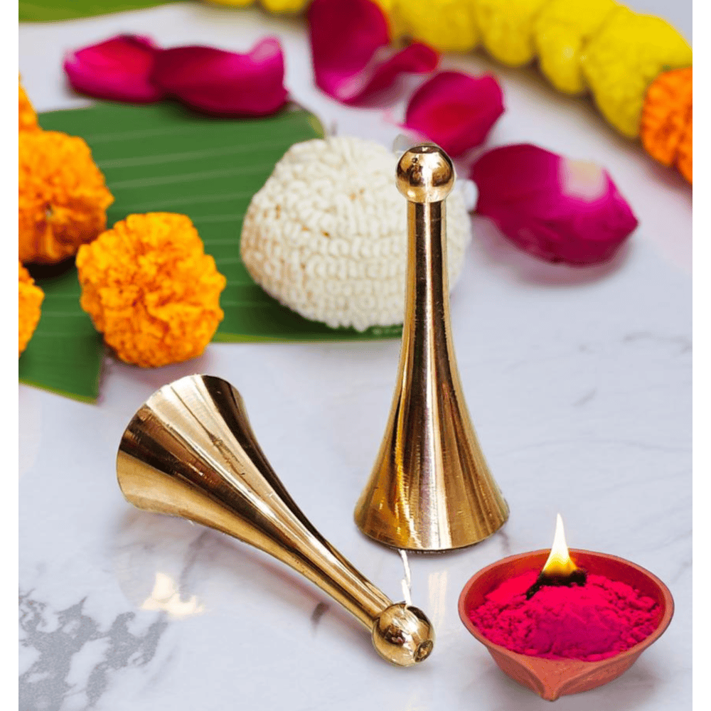 Brass Cone Shape Pooja Bell